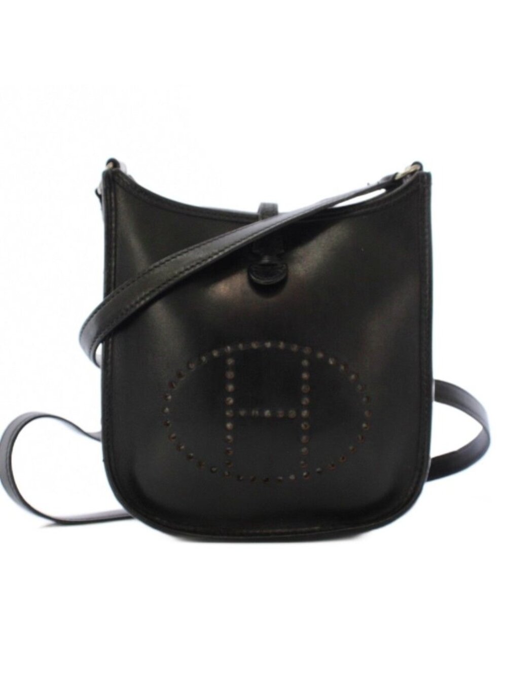 Hermes Evelyne TPM Shoulder Bag Leather Black